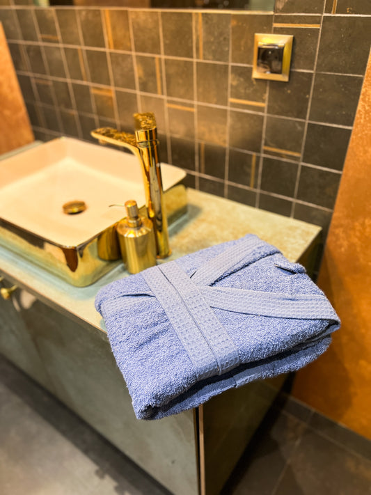 Frotē vannas halāts - ZILS