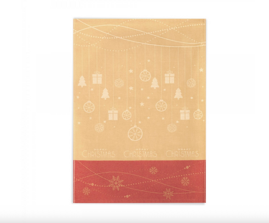 Kitchen Towel - Christmas ornament / red