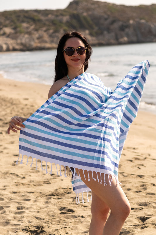 Beach Towel Afrika - blue stripes