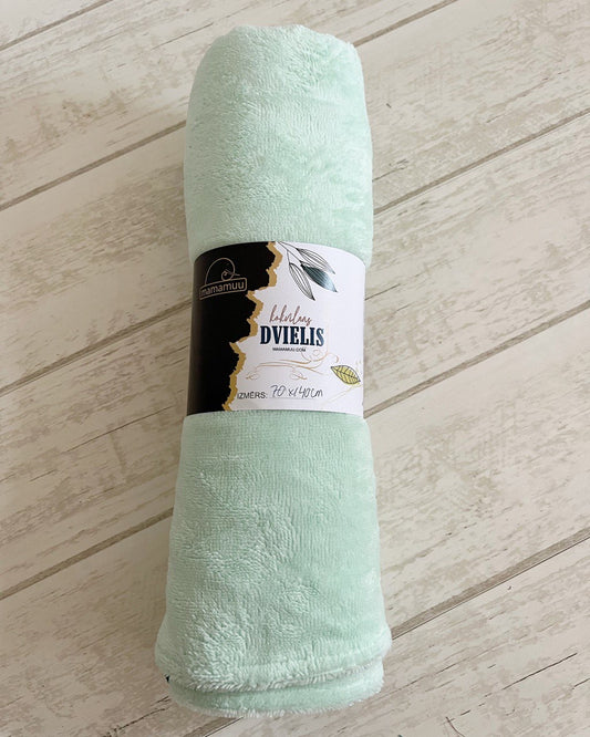 Bambusa vannas dvielis - piparmētru zaļš / 3 izmēri