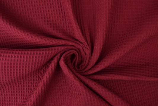 Waffle Fabric Towel / DEEP RED