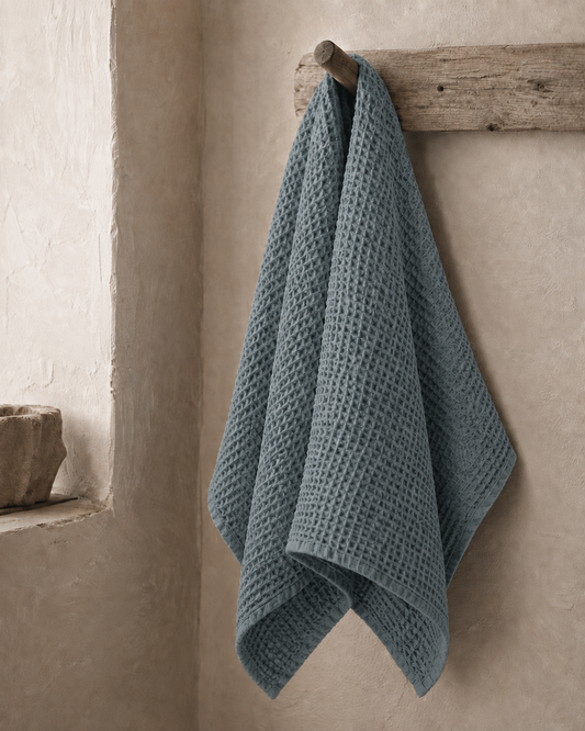 Linen Sauna Towel | SMOKEY BLUE
