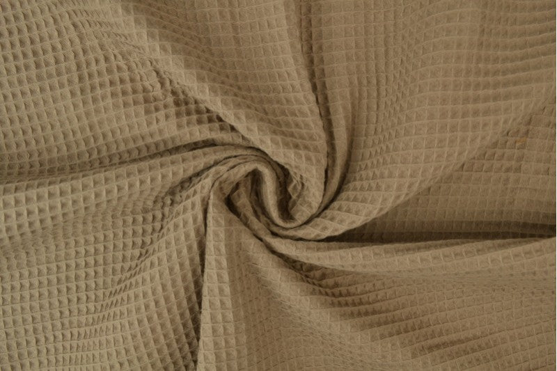 Waffle Fabric Towel / LIGHT BROWN