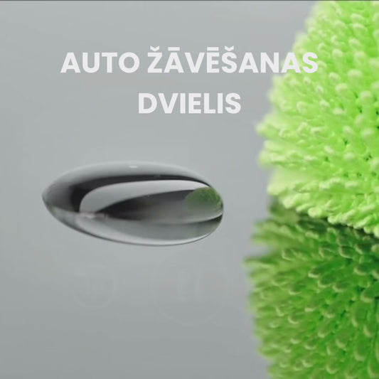 Auto virsbūves žāvēšanas dvielis 1200g, komplekts 2 gab. pelēks+zaļš