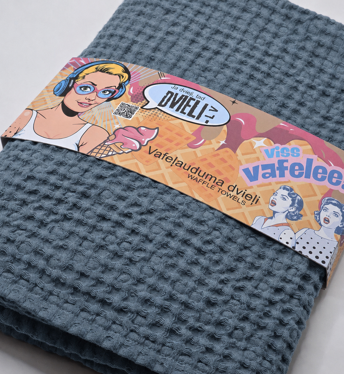 Linen Sauna Towel | SMOKEY BLUE