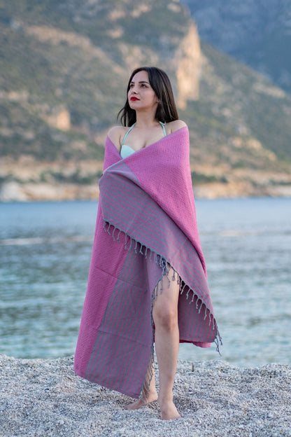 Beach Towel Tila - fuchsia