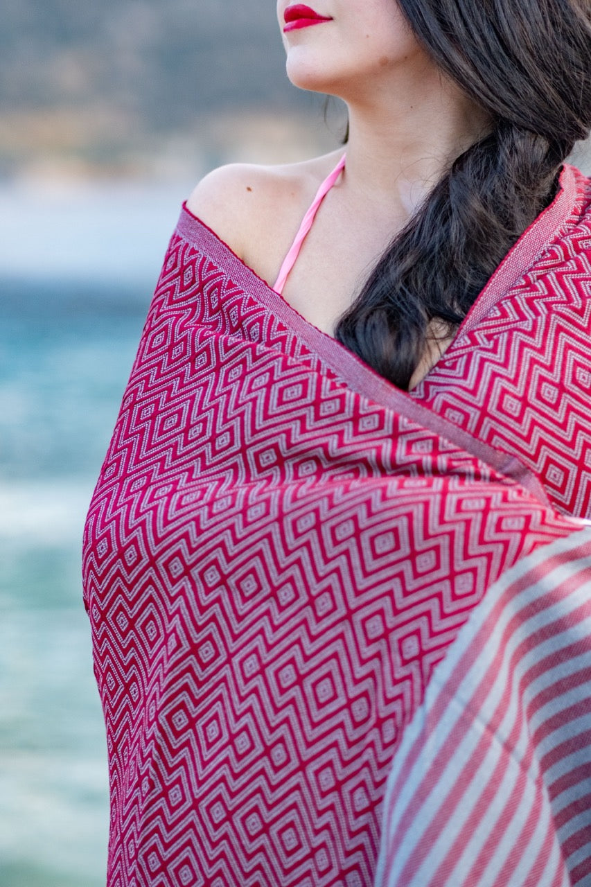 Beach Towel Tila - burgundy