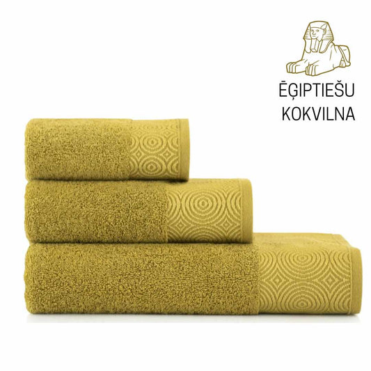 Dvielis SAULE no ēģiptiešu kokvinas / 3 izmēri / zaļš