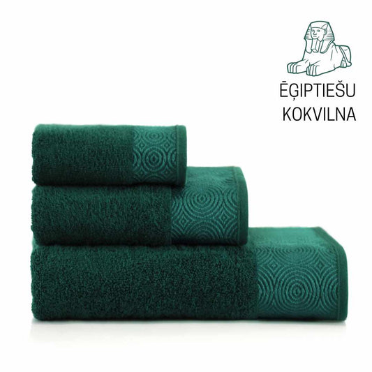 Dvielis SAULE no ēģiptiešu kokvinas / 3 izmēri / smaragda