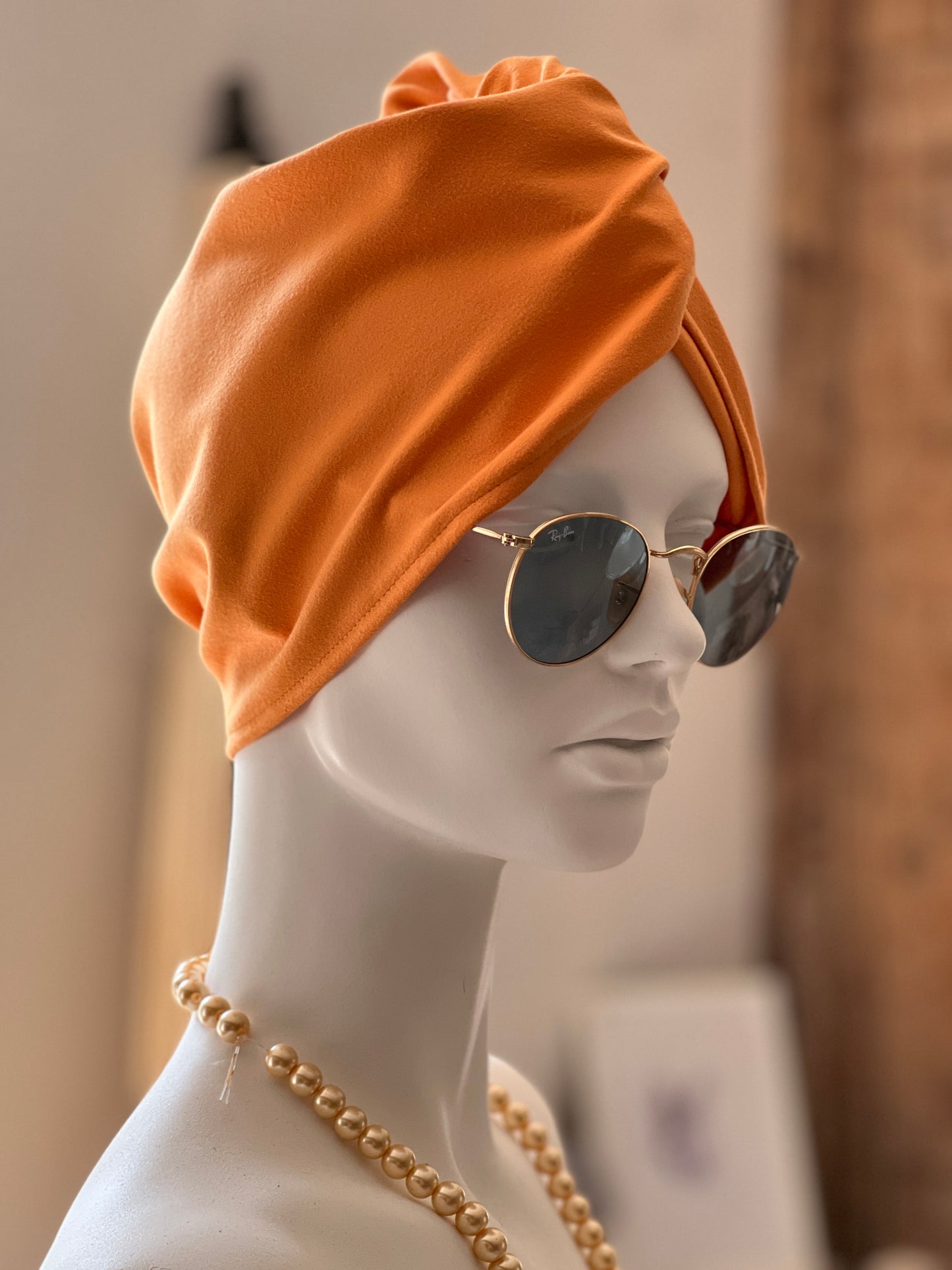 Matu dvielis Turbāns - plānā mikrošķiedra / oranžs