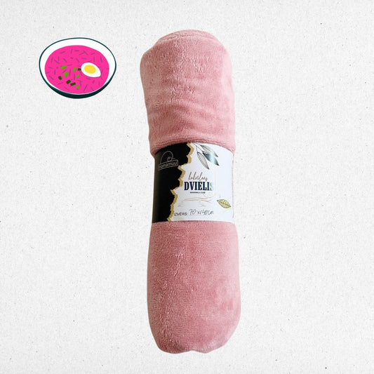 Bambusa frotē dvielis - veci rozā / 3 izmēri