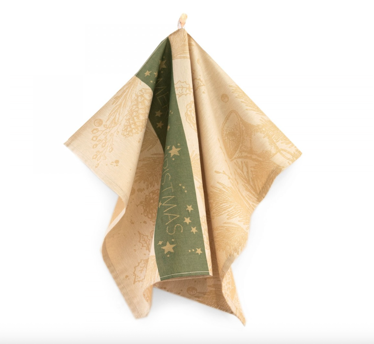 Kitchen Towel - Merry Christmas / green