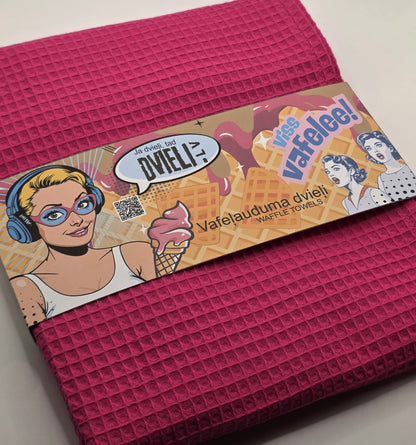 Dvielis vafeļauduma / KOŠI ROZĀ