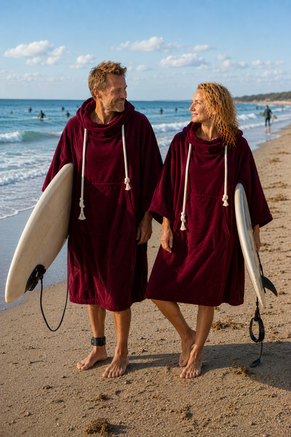 Pončo unisex – bordo