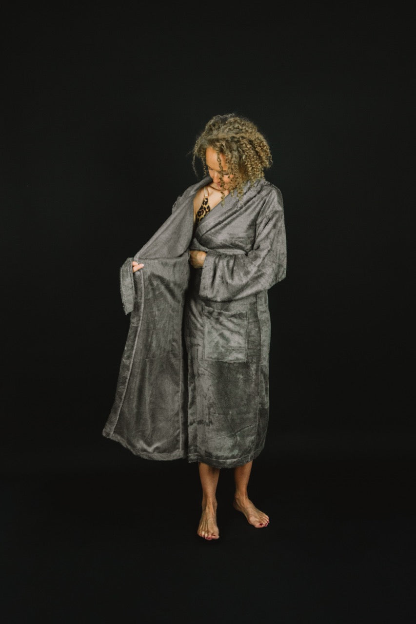 Bamboo Terry Bathrobe / GREY