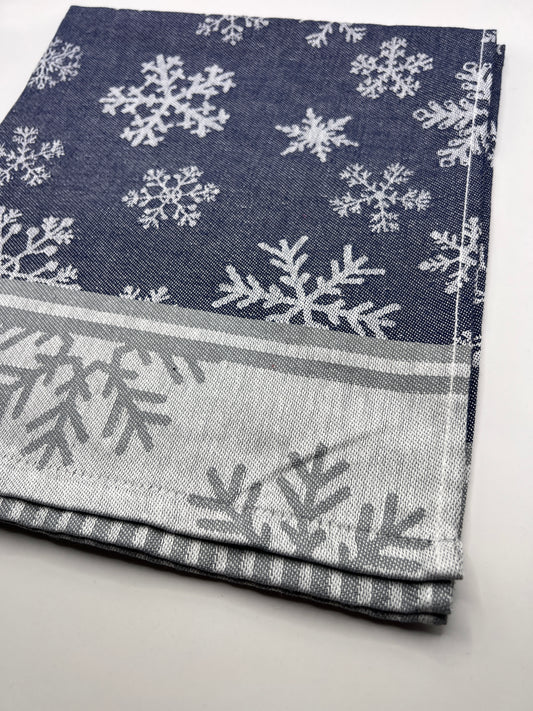 Virtuves dvielis  - ZSV zilās sniegpārslas / JAUNUMS!