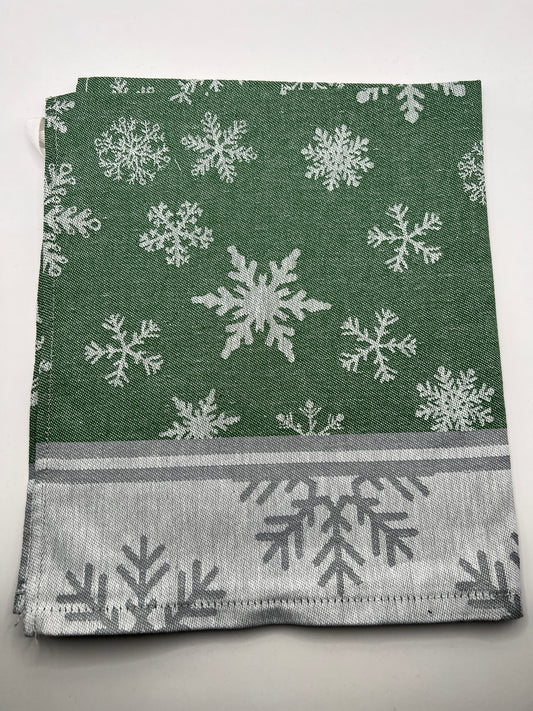 Virtuves dvielis  - ZSV zaļās sniegpārslas / JAUNUMS!