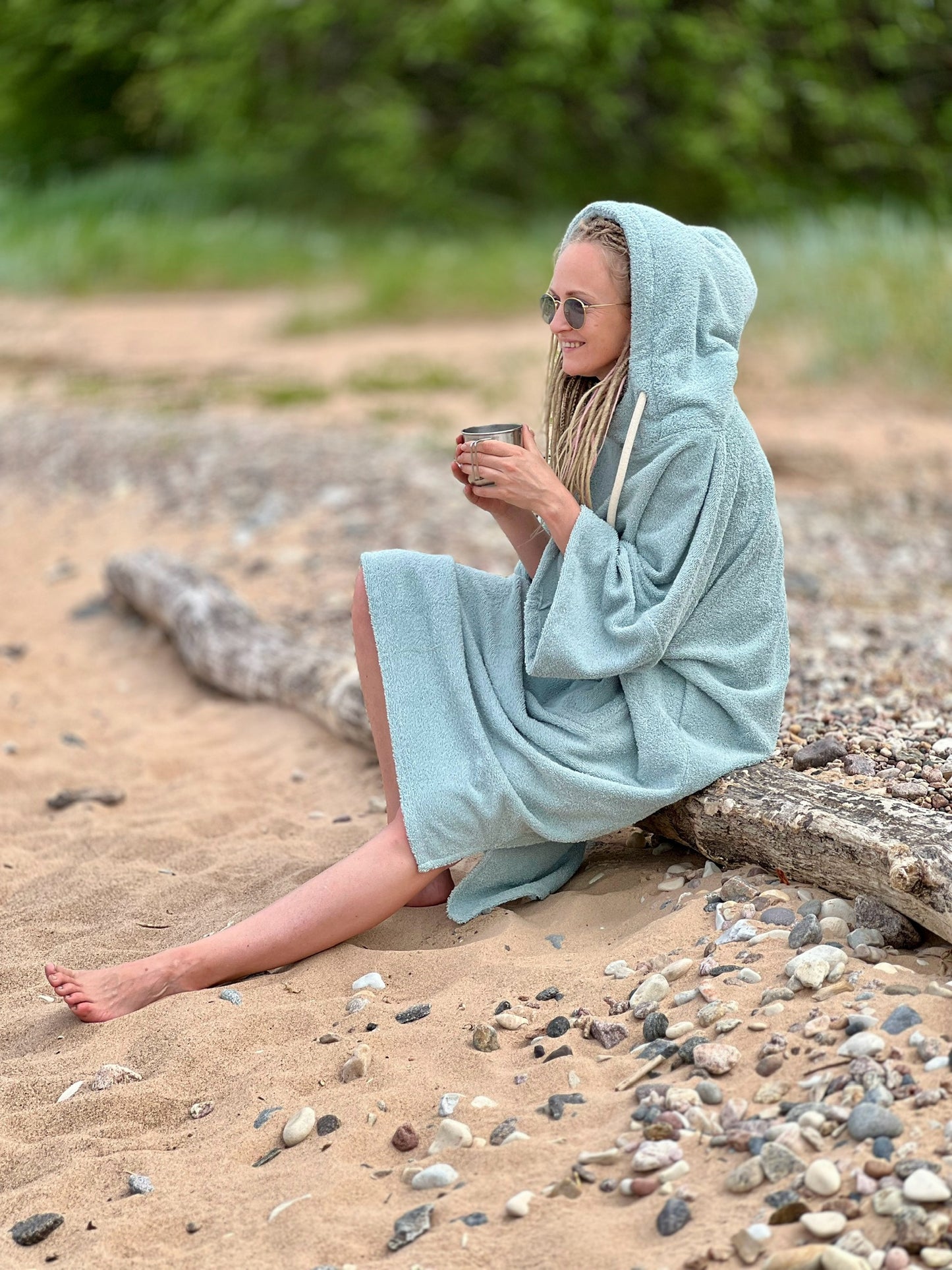 Pončo unisex - zaļgans