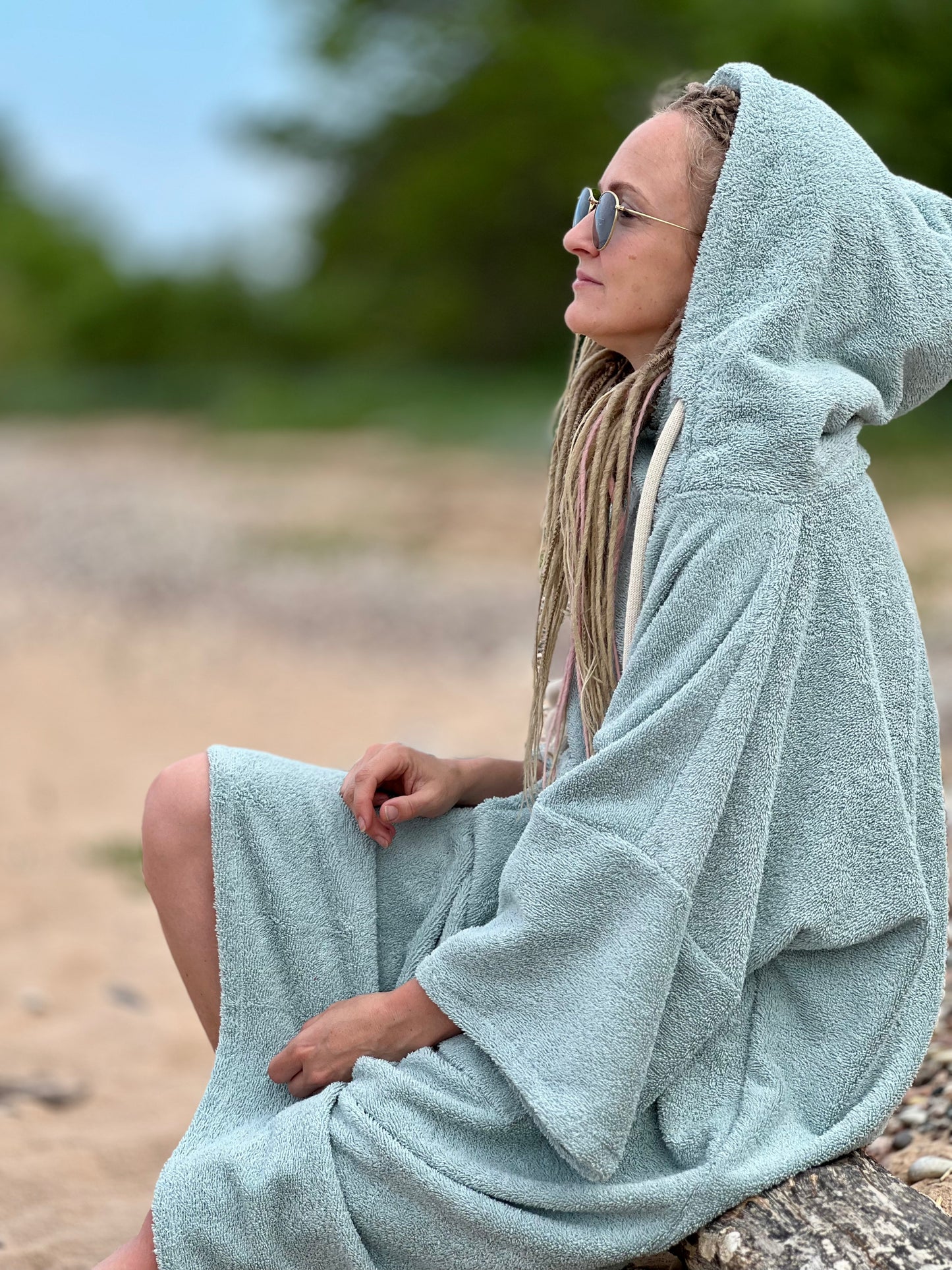 Pončo unisex - zaļgans