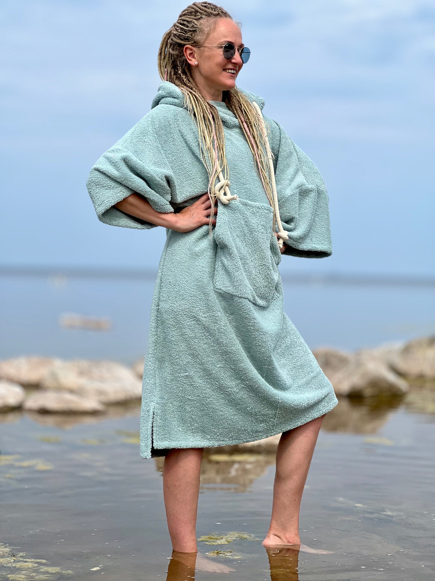 Pončo unisex - zaļgans