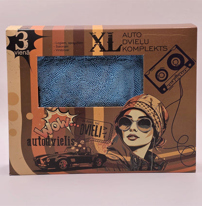 Car detailing towel set of 3 / BLUE