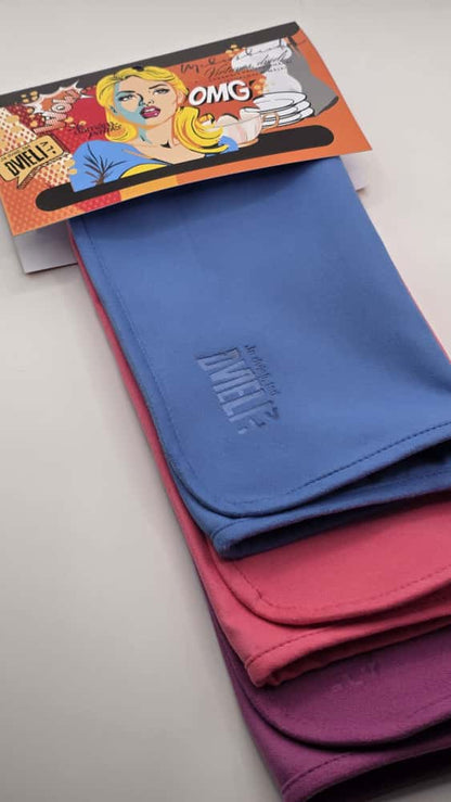 Kitchen towel set - blue/pink