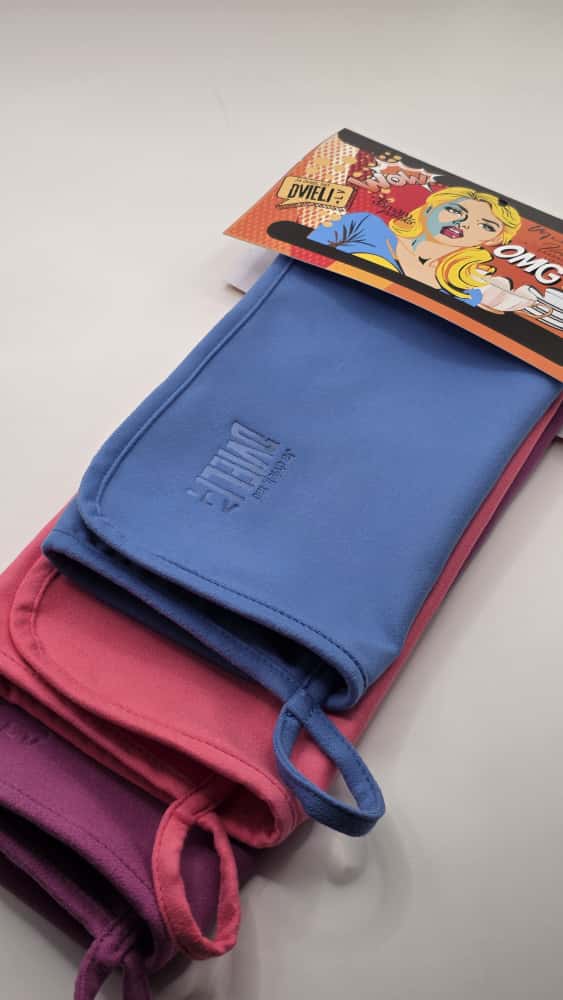 Kitchen towel set - blue/pink