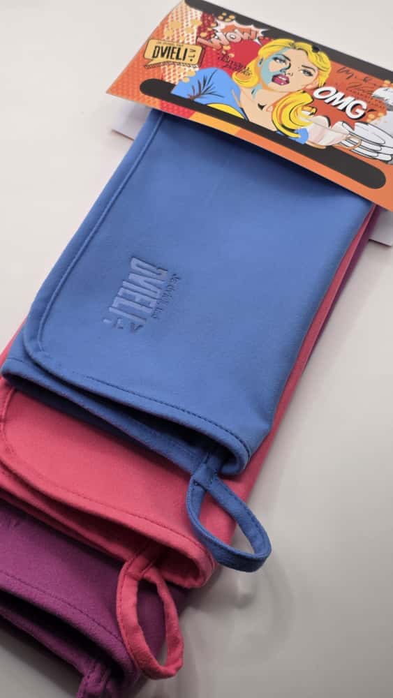 Kitchen towel set - blue/pink