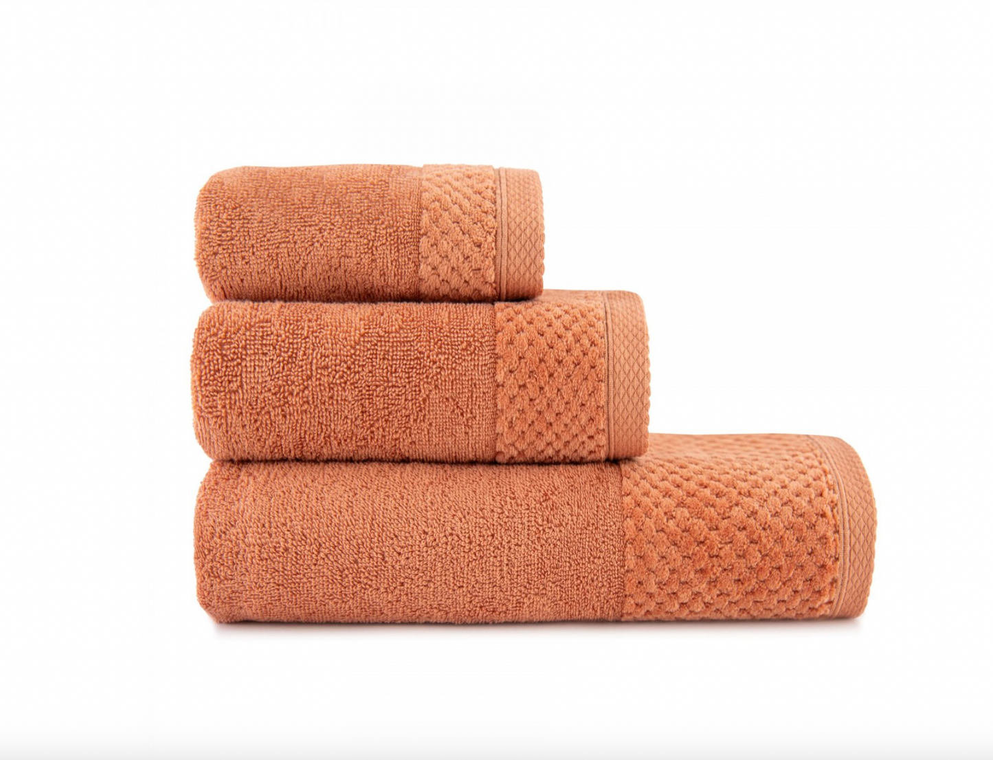 Махровое полотенце - KANTO лососевый