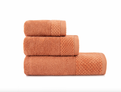 Махровое полотенце - KANTO лососевый