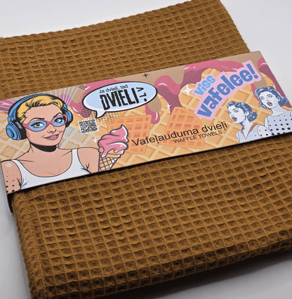 Waffle Fabric Towel  / MUSTARD