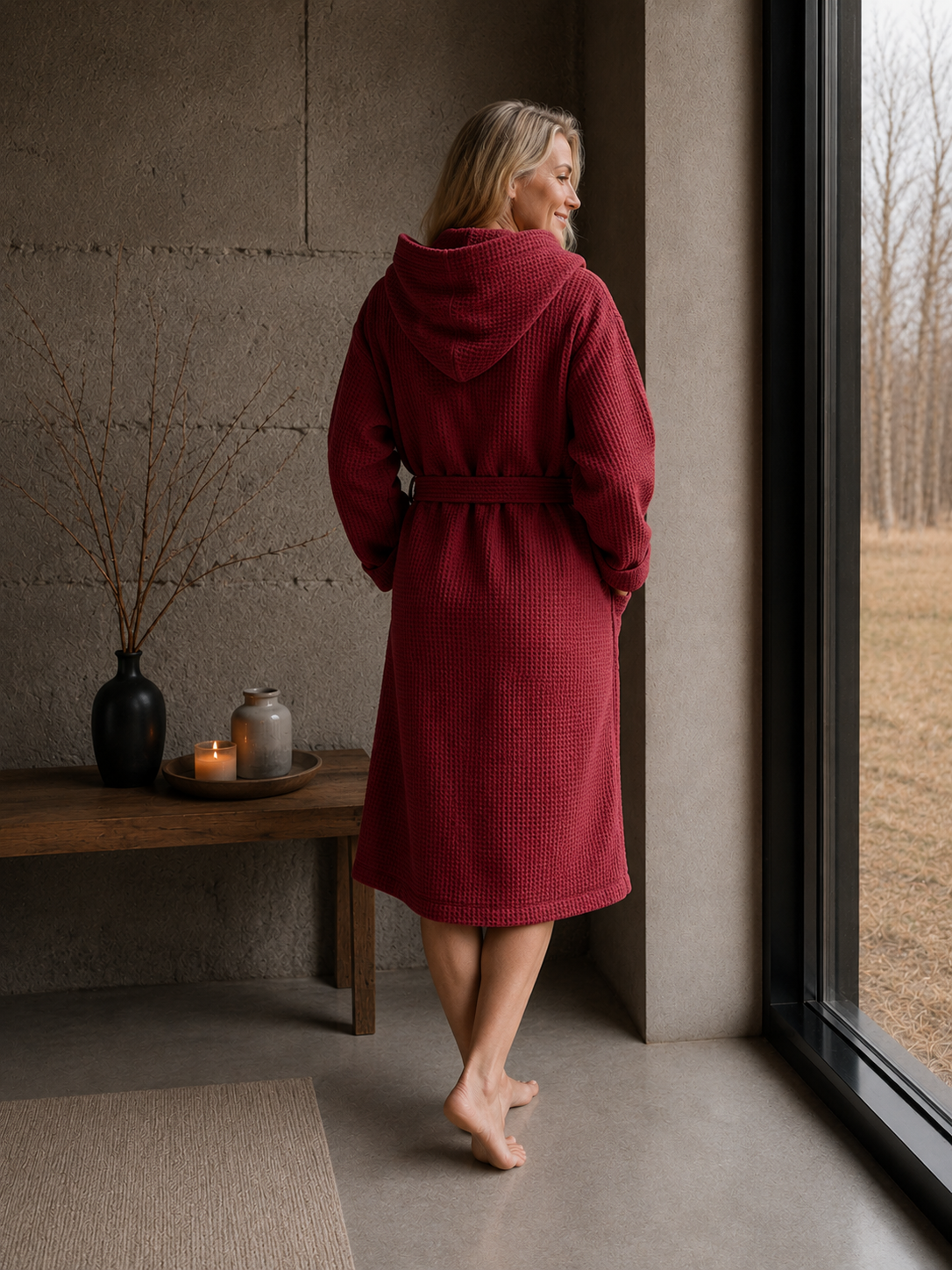 Vafeļu auduma halāts / BORDO