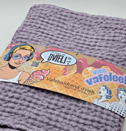 Linen waffle towel / LAVENDER