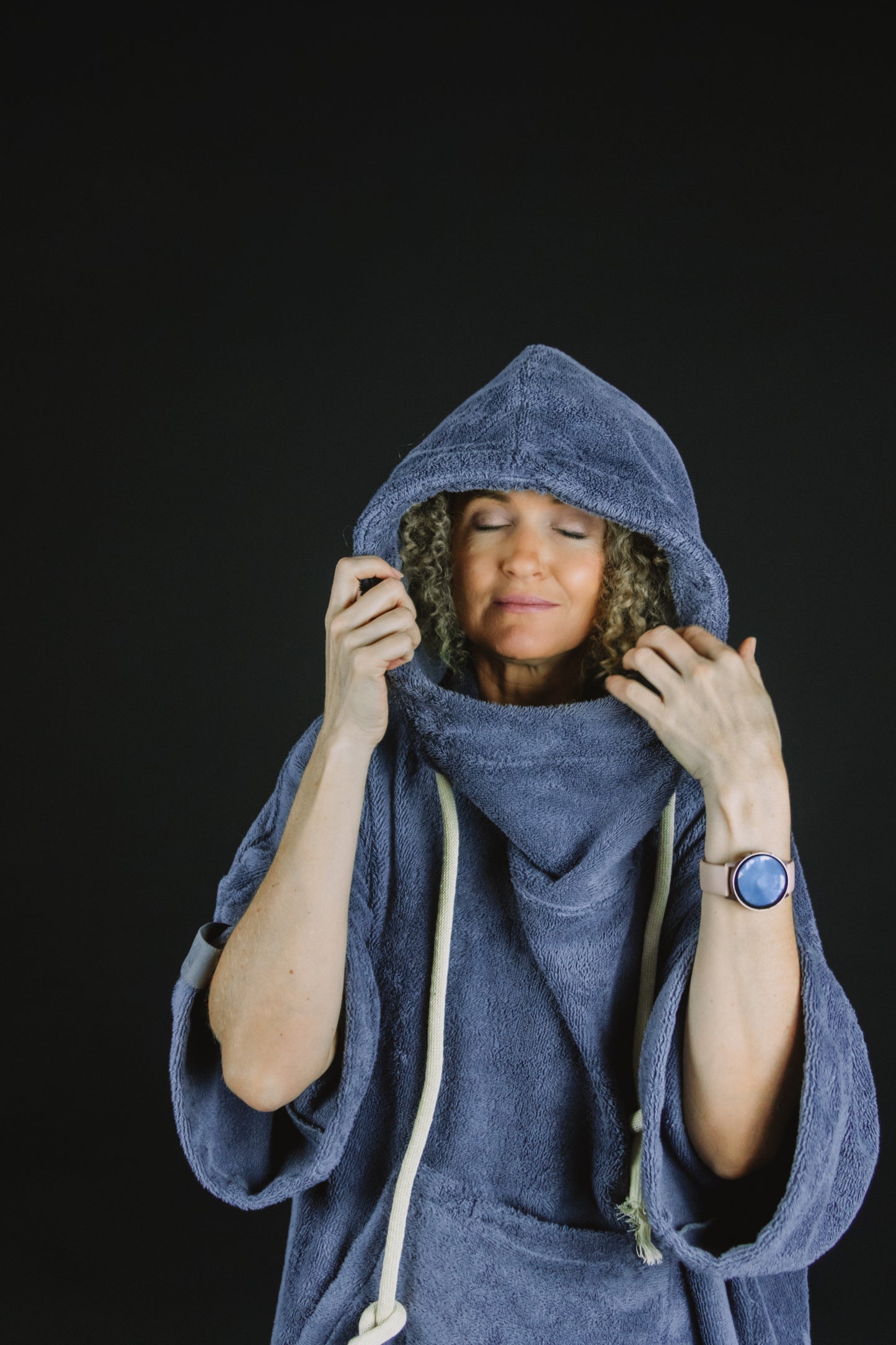 Pončo unisex - pelēks