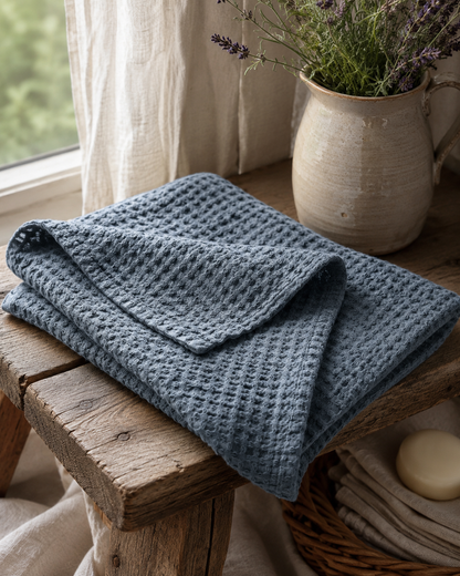 Linen Sauna Towel | SMOKEY BLUE